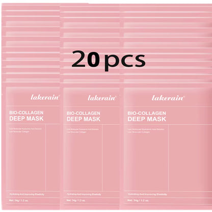 Bio-Collagen Real Deep Mask Supplement Collagen Hydrating Overnight Hydrogel Mask Elasticity Improvement Pore Minimizing Firming
