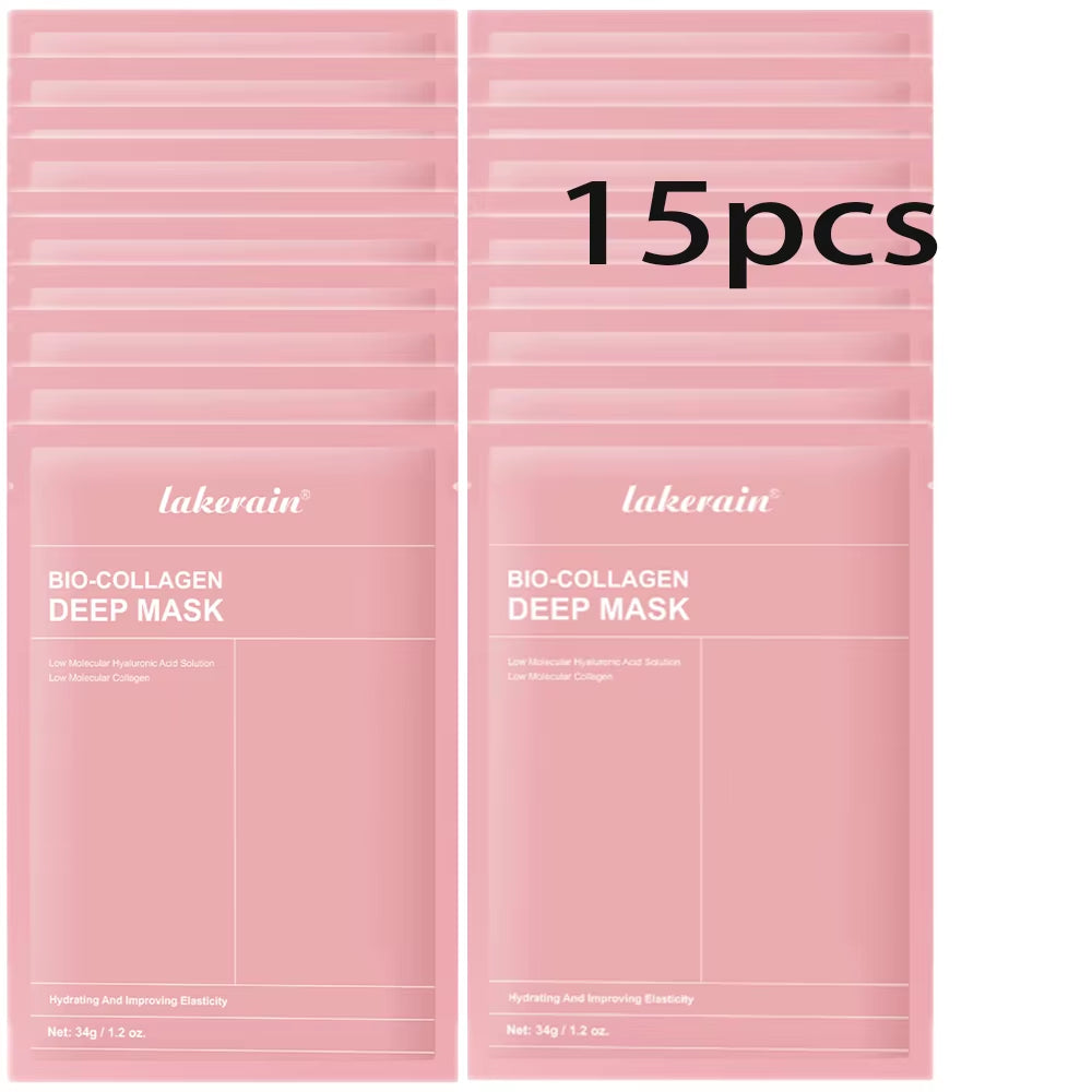 Bio-Collagen Real Deep Mask Supplement Collagen Hydrating Overnight Hydrogel Mask Elasticity Improvement Pore Minimizing Firming